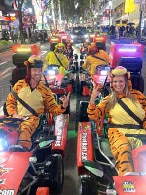 Tokyo Mario Kart in the Rain